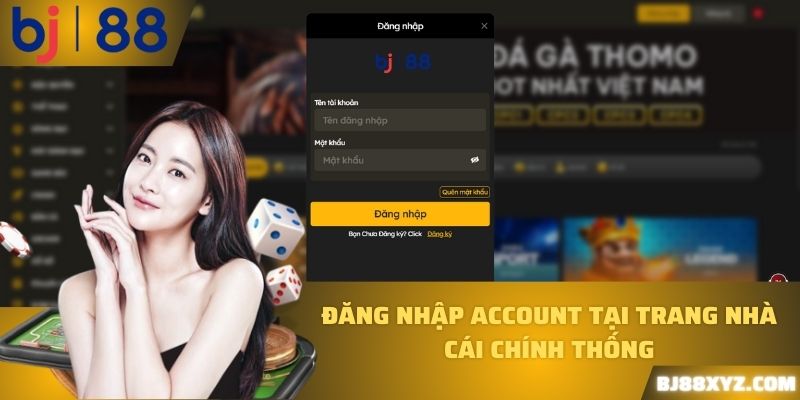 Đăng nhập account tại trang nhà cái chính thống